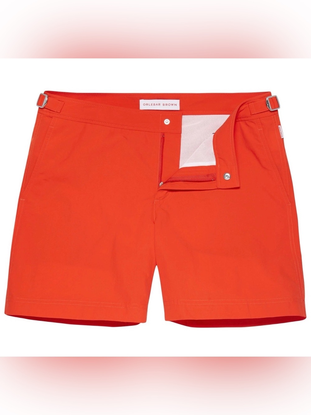 NEW Orlebar Brown Bulldog Swim Shorts 32 Orange Hacienda